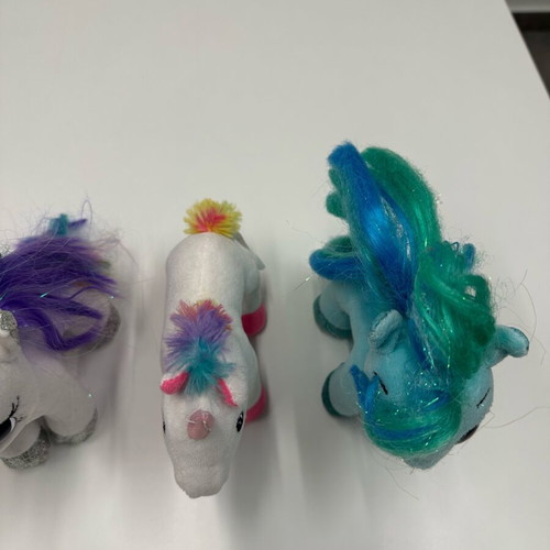 My Little Pony plush toys like new, set of 4 colorful ponies