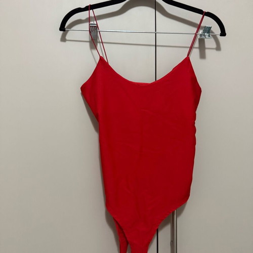 Zara red bodysuit like new with thin straps