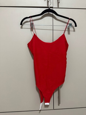 Zara red bodysuit like new with thin straps
