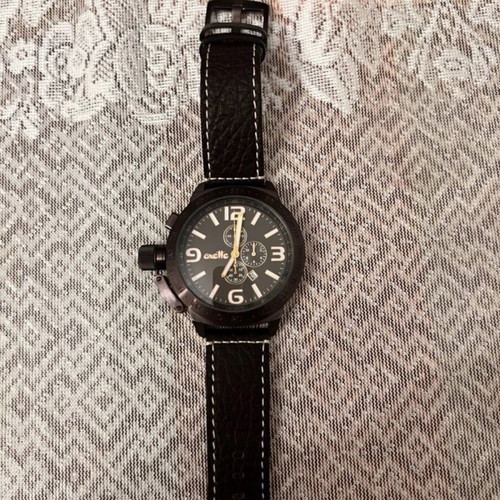 Oxette Unisex Wristwatch like new, brown leather strap, chronograph
