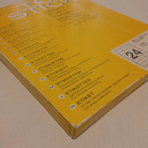 Top Stick label sheets new, pack of about 100