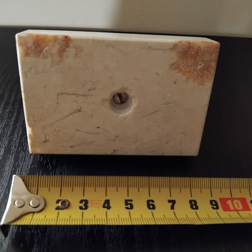 Notre-Dame de Paris vintage souvenir miniature used, metal on marble base