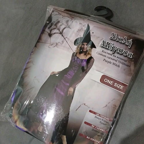 Witch carnival costume like new with hat one size