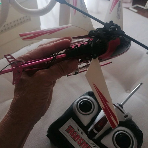 Toy helicopter used with remote control