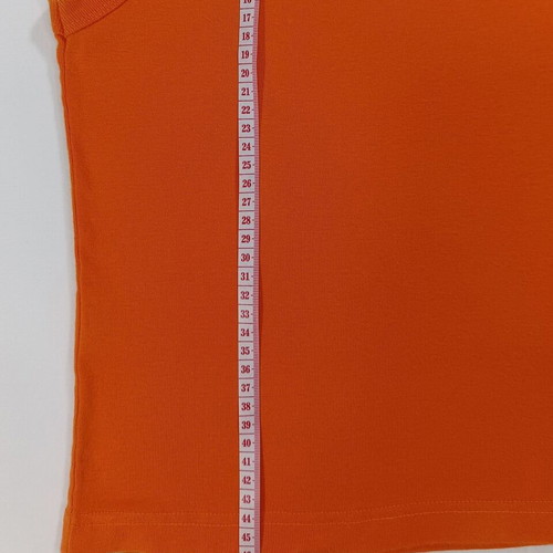 Pontoni orange fitted tank top with rhinestones, size M