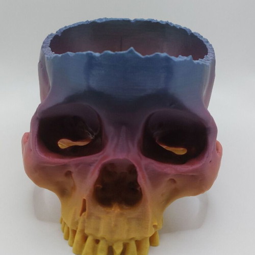 Table decorative skull colorful, new, 3D printed