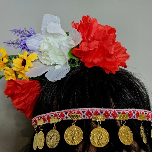 Handmade diadem and prochelnik set new, folk motifs