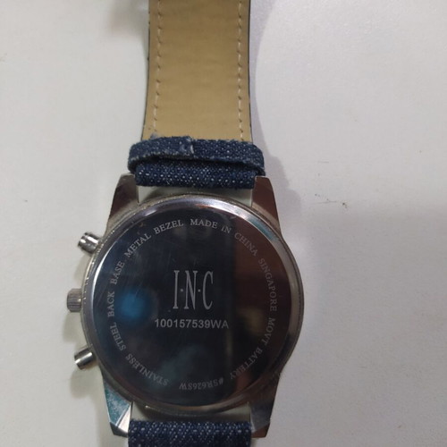 INC watch unused with box and certificate, men's black