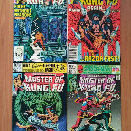 Master of Kung Fu comics set, issues 100-121, Marvel Comics