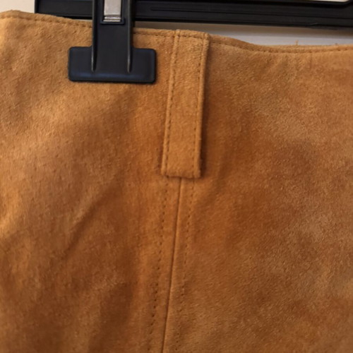 Zara beige leather skirt new, size XL with broken zipper