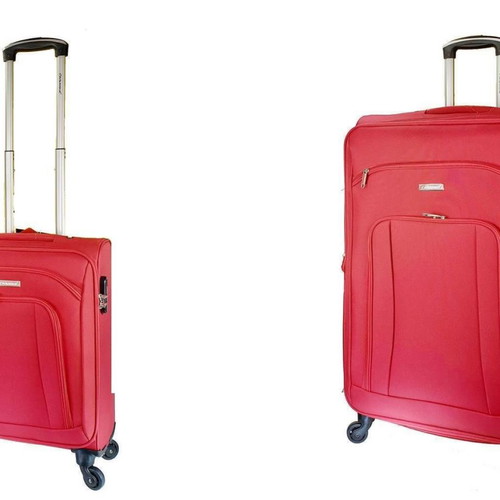 Diplomat ZC 444 suitcase set dark red, large and cabin