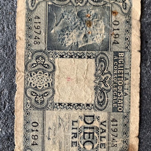Banknote used, as shown