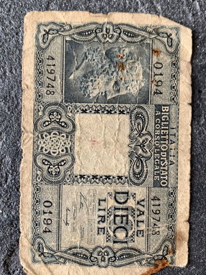 Banknote used, as shown