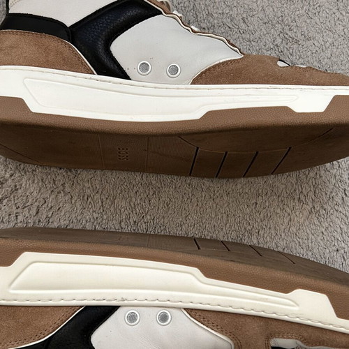Hugo Boss Baltimore Hito leather sneakers size 40 like new, brown and white