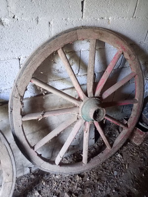 Cart wheel vintage used for decoration