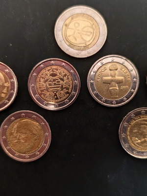Coin collection used, pack of 7 pieces No6