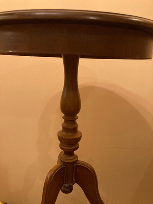 Wooden round coffee table used, mahogany