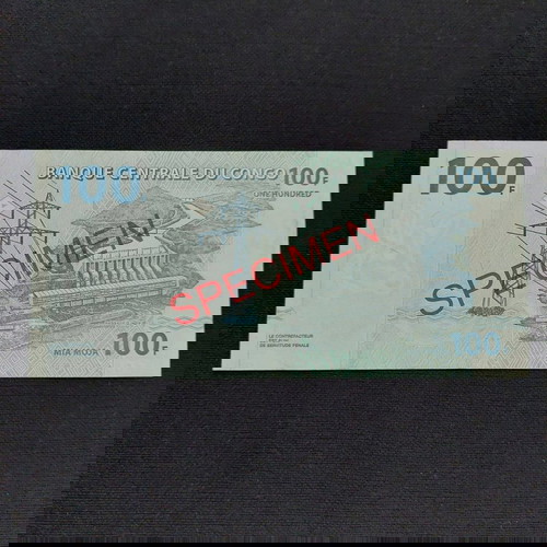 SPECIMEN. CONGO 100 FRANCS.