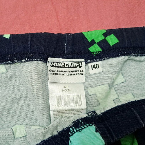Minecraft pajama used for boy 10 years 140 cm, cotton