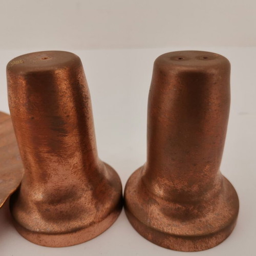 Salt shaker pepper shaker ashtray used copper Zambia