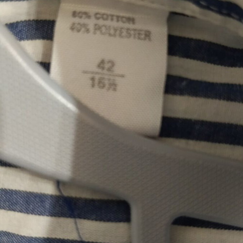 YSL Yves Saint Laurent long sleeve shirt, blue and white stripes, size XL