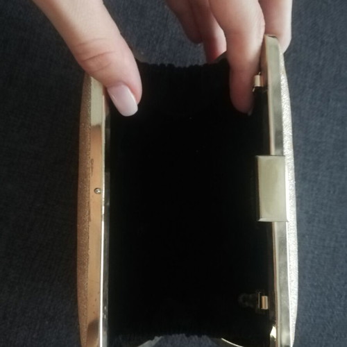 Gold clutch bag without chain