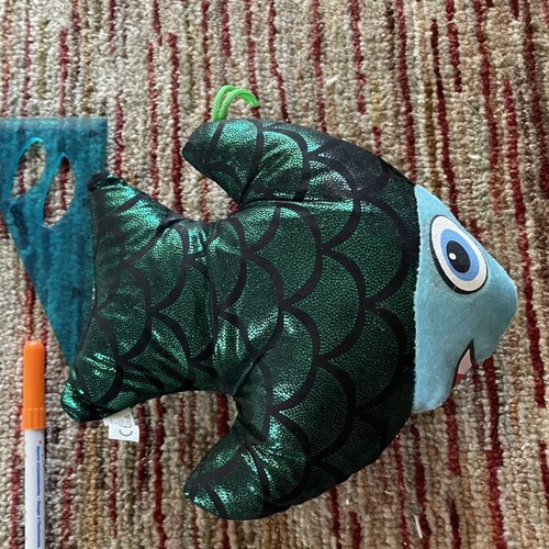 Plush fish green used