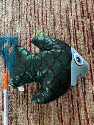 Plush fish green used