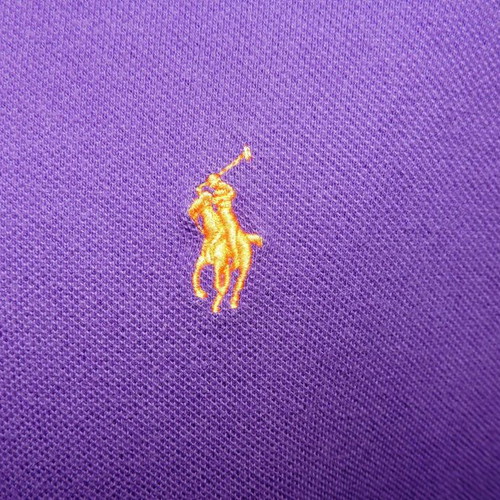 Polo Ralph Lauren men's long sleeve purple polo shirt, Custom Fit, size L