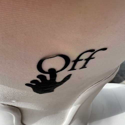 Off White logo rain boots used, size 39, white