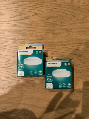 Sylvania GX53 light bulbs new, pack of 2 intact boxes