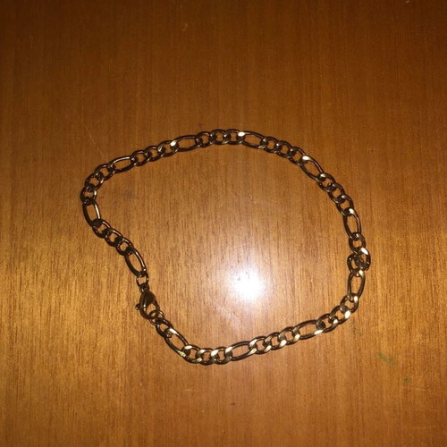 Hand chain new, gold color, 4mm, 21cm unisex