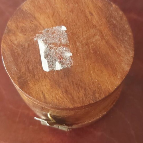 Wooden box with brass decorations like new