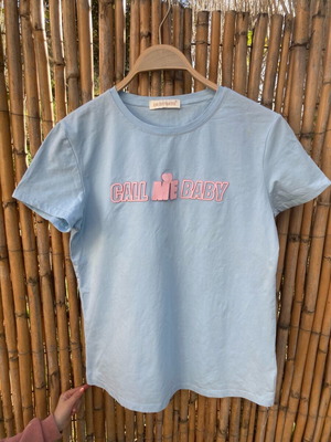 Jean Louis Francoise T-shirt used, size S/M, pink and turquoise