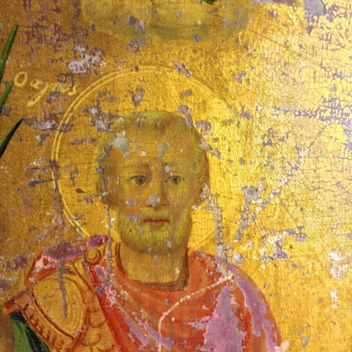 Rare 19th century religious icon used with authenticity certificate