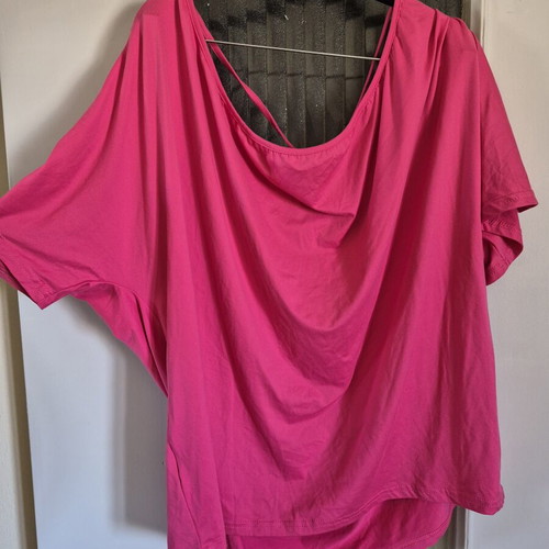 Shein Curve Off-Shoulder Blouse Pink 1XL Like New