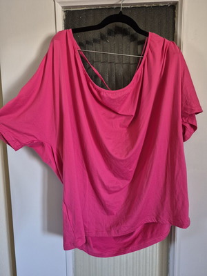 Shein Curve Off-Shoulder Blouse Pink 1XL Like New