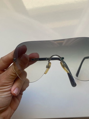 Chanel rimless sunglasses used with scratches on lenses