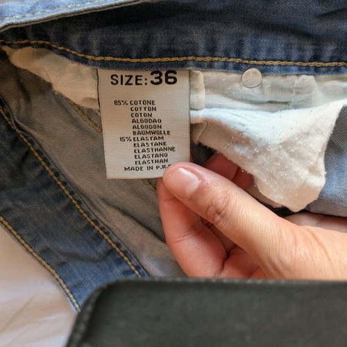Men's denim bermuda shorts new, size 36, blue