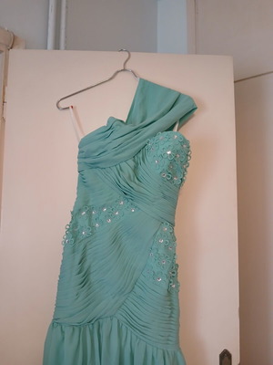 Turquoise maxi dress new, formal