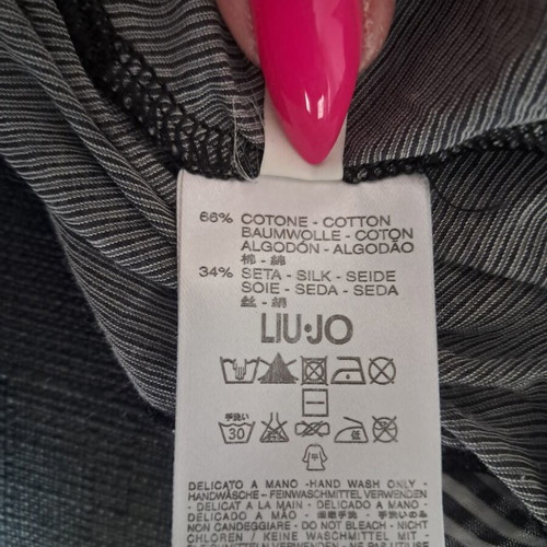 Liu Jo set like new, cotton and silk blouse with crystals, elastic pants