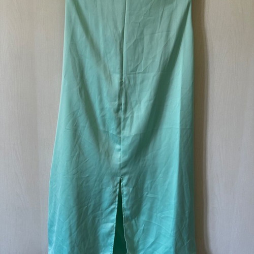 Midi satin dress green, like new, size S