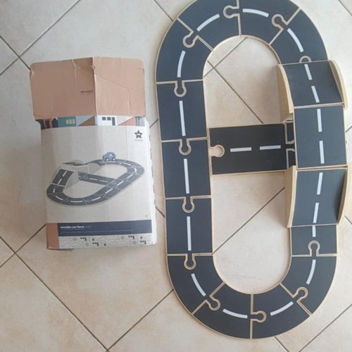 Kids Concept Wooden Car Track used, 18 pieces, 12+ months