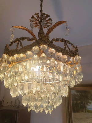 Chandelier used, large porcelain ceiling light