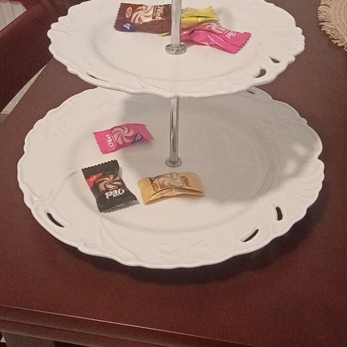 Vicho two-tier serving platter like new
