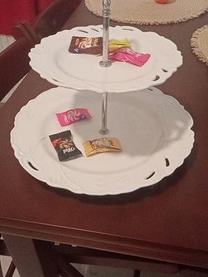 Vicho two-tier serving platter like new