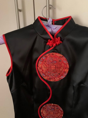 Chinese style short dress unused, size S