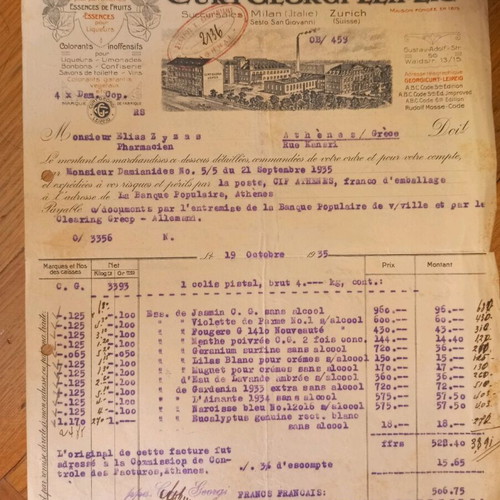 Old Chromolithograph Invoices