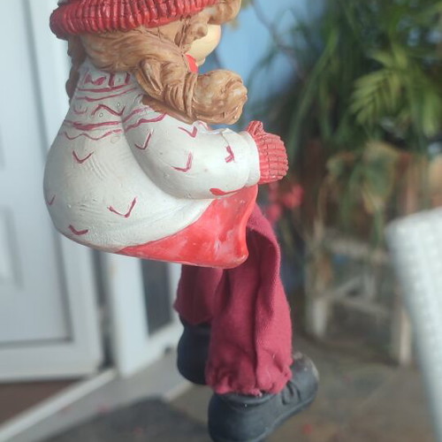 Winter Christmas decoration girl figurine