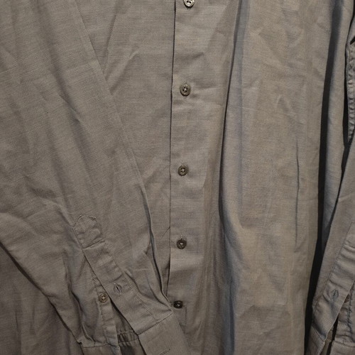 Manetti Cotton Shirt Slim Fit Medium Used, Gray